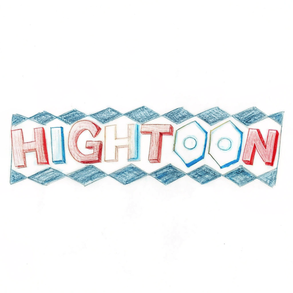 AI generated image by Red Panda AI: A bold and playful logo inspired by the original Cartoon Network logo. Replace the words "Cartoon Network" with "HighToon." The design should feature the same black-and-white checkerboard pattern, with each square containing one letter. Use a thick, rounded sans-serif font similar to the original logo. Keep the layout clean, balanced, and nostalgic, evoking early 2000s cartoon aesthetics.