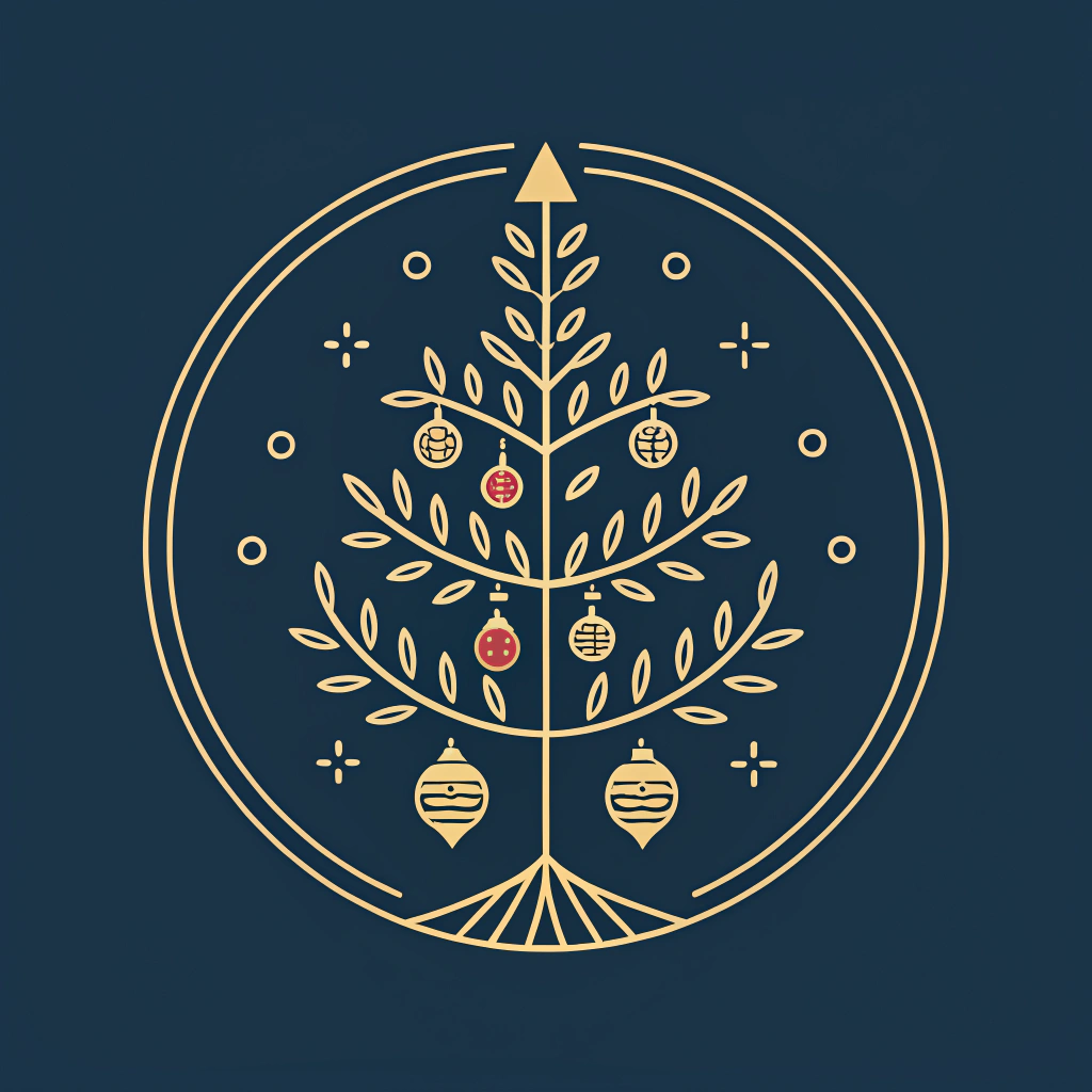 AI generated image by Red Panda AI: arbol de navidad minimalista estilo logo