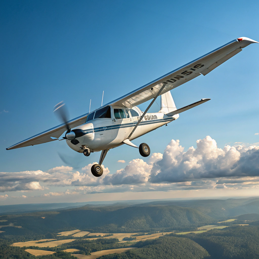 AI generated image by Red Panda AI: una avioneta sesna volando