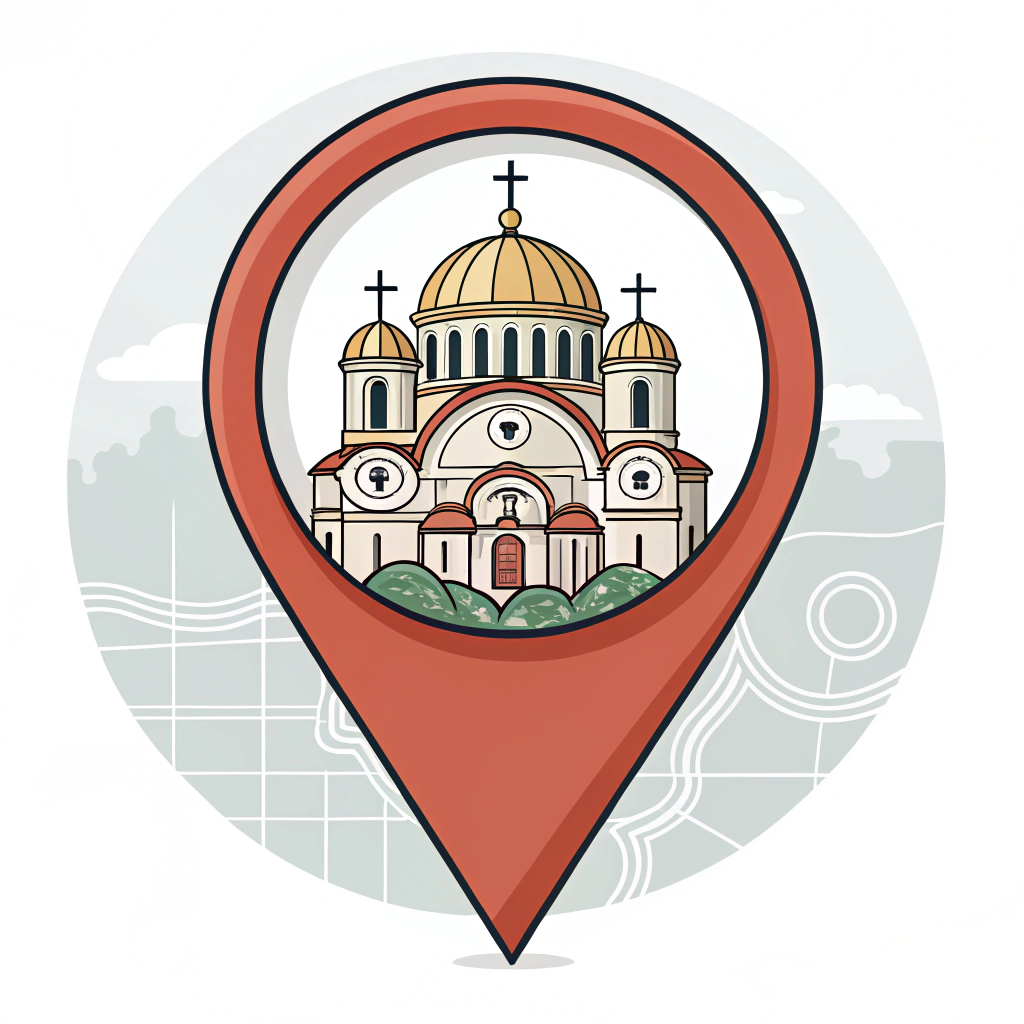 AI generated image by Red Panda AI: Generate me a pin for the map that will be about russian historical heritage in serbia it will have 3 types of pins 1. material heritage 2.non material heritage 3. people
generate pin that will represent material heritag with no background