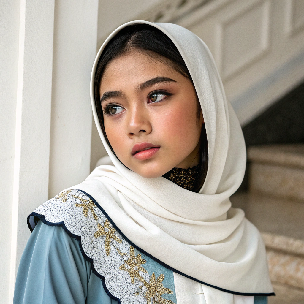 AI generated image by Red Panda AI: A malay girl with arabic face