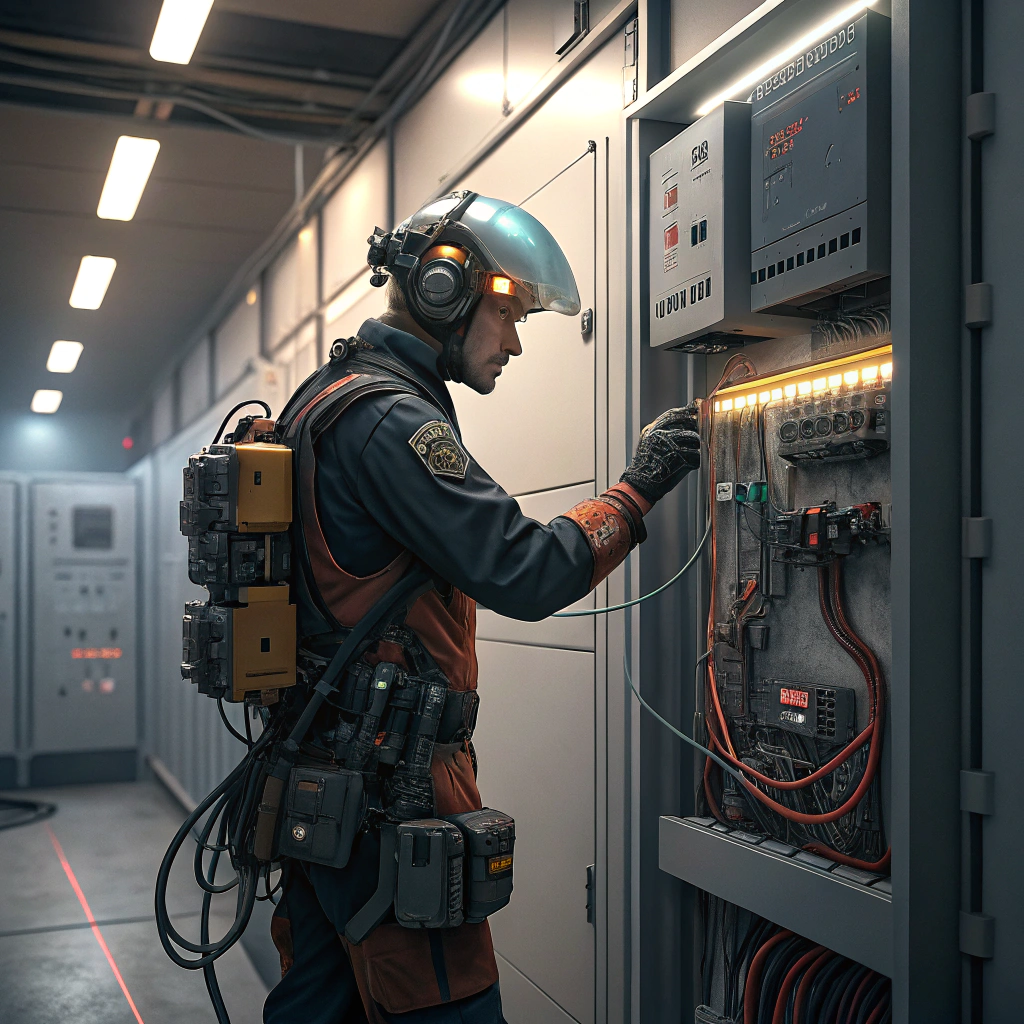 AI generated image by Red Panda AI: make one electrical inspection ai image