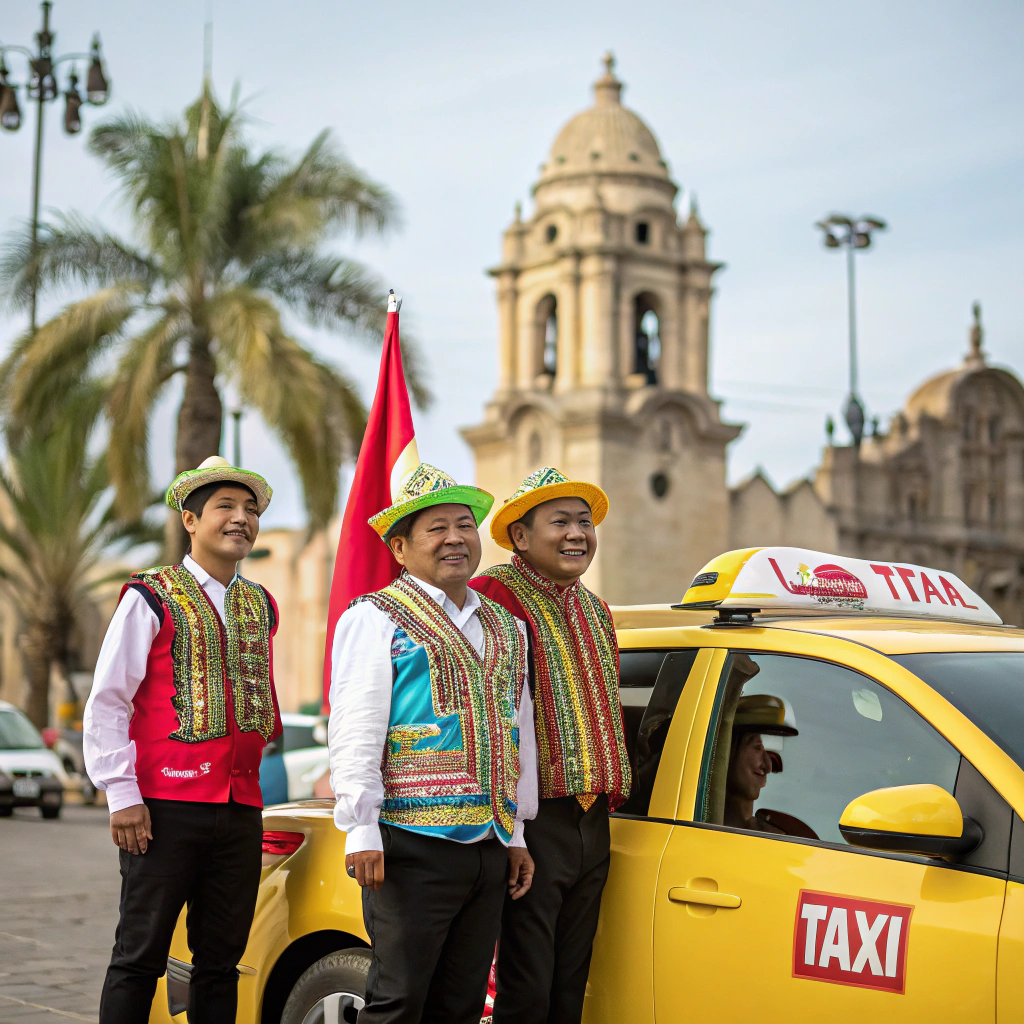 AI generated image by Red Panda AI: Los Buitres del TAXI en Perú