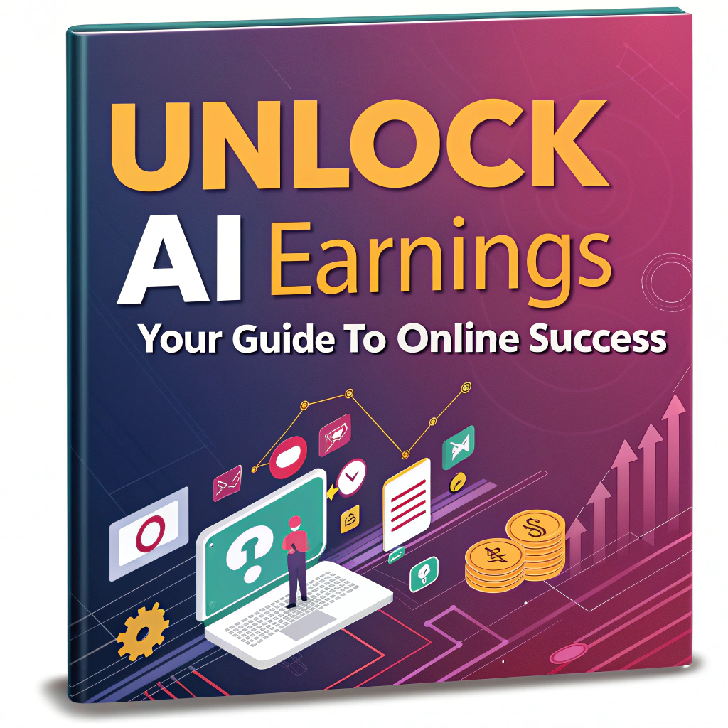 AI generated image by Red Panda AI: Create an eye-catching cover for an egook that is a course to work with AI to make money online, eye-catching, modern and colorful that invites you to take the course