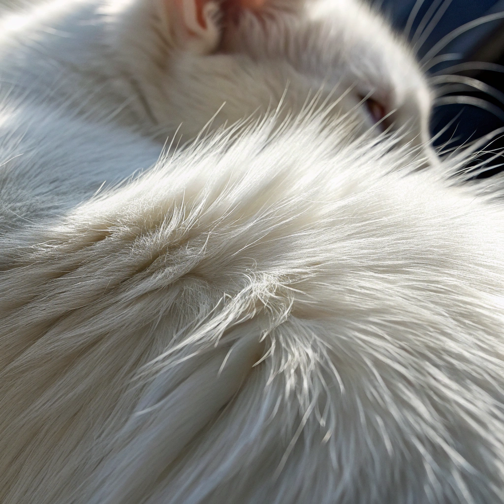 AI generated image by Red Panda AI: white cat fur
