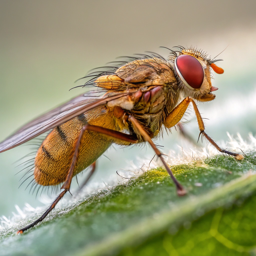 AI generated image by Red Panda AI: Nvidia/Models/SDXL/ || ceratitis in super macro, in front of the lens, midday light, high detail, Full HD, 8K, UHD, HDR.