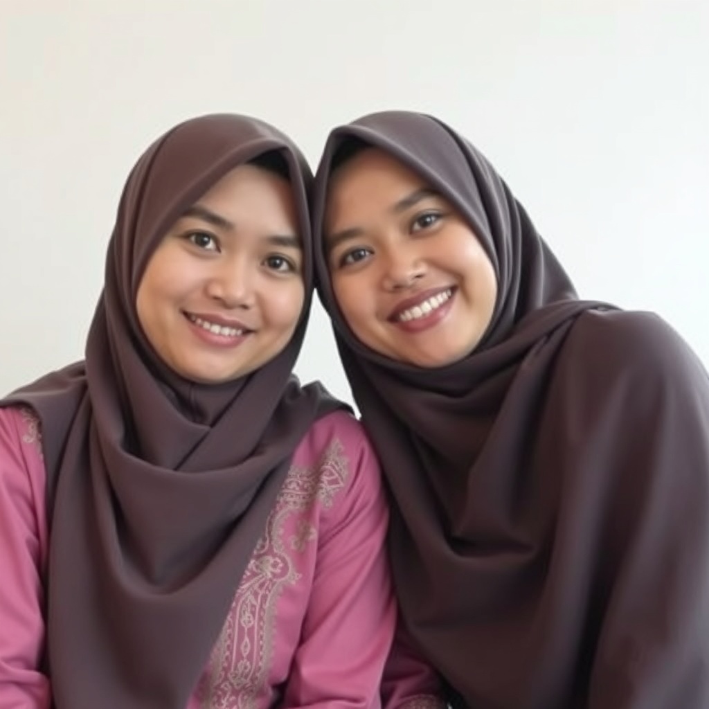 AI generated image by FLUX.1-schnell: Dos mujeres besandose de lengua
A pretty Malay woman in her 30s.she wearing a plain hijab,traditional baju kebaya , This is a photo for her dating app profile