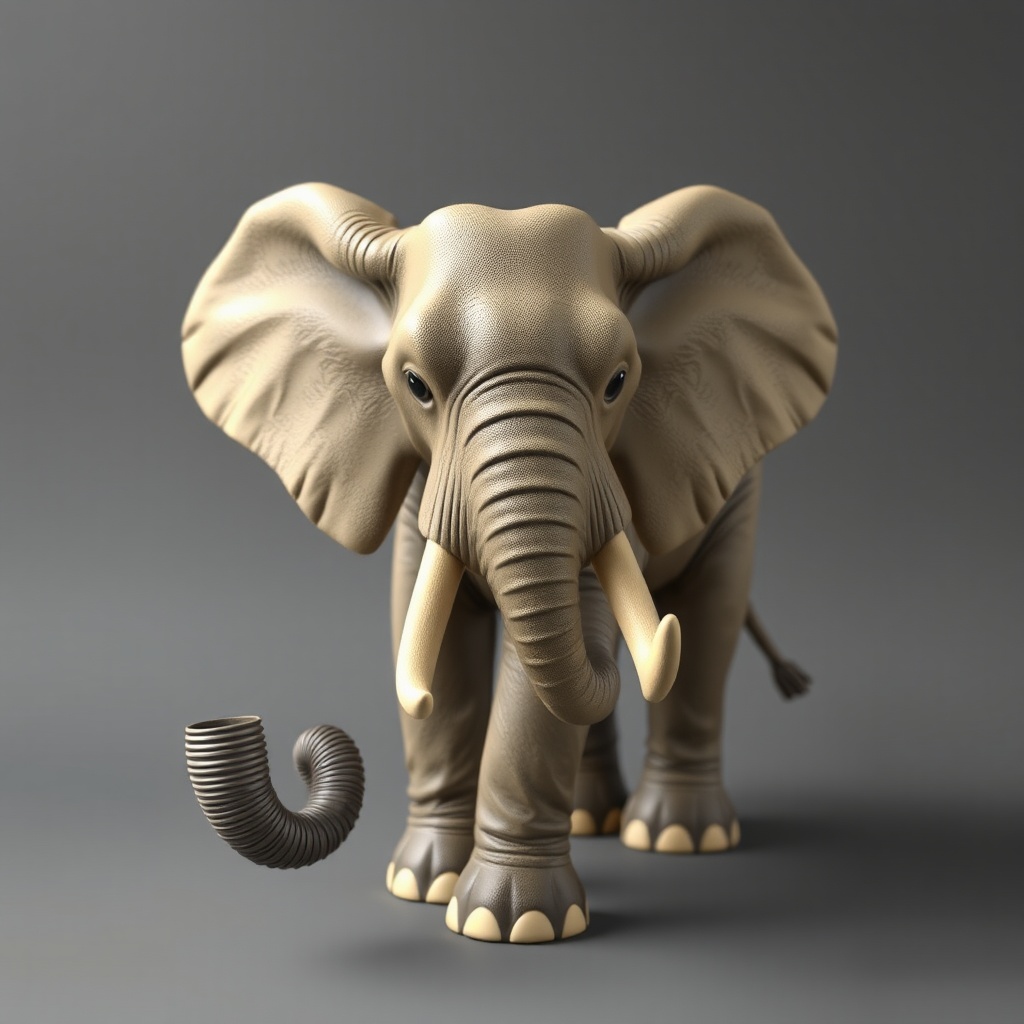 AI generated image by FLUX.1-schnell: Create an elephant that looks realistic 