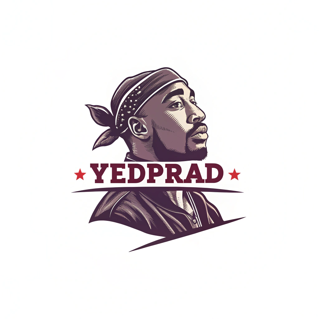 AI generated image by Red Panda AI: HASME UN LOGO DE 2PAC QUE LLEVE EL NOMBRE DE YEDPRAD 