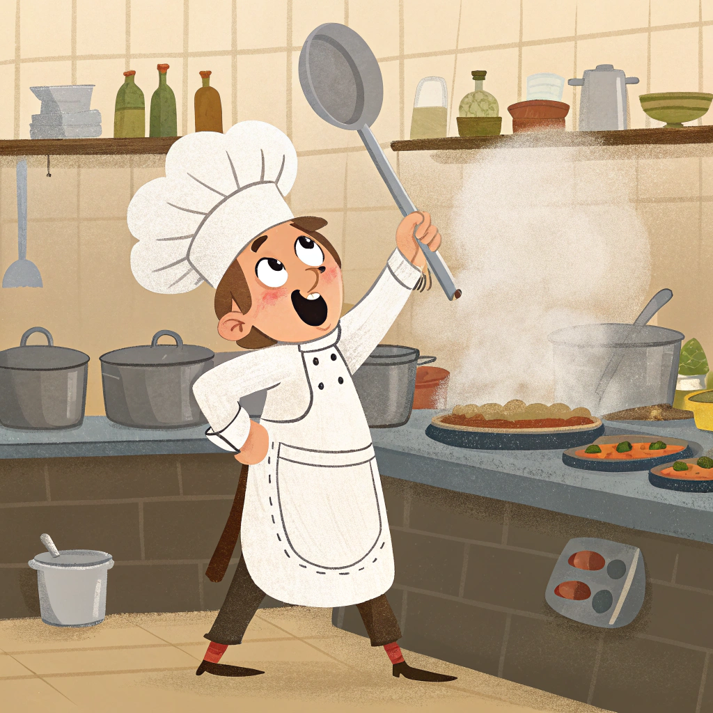 AI generated image by Red Panda AI: genera un cocinero animado
