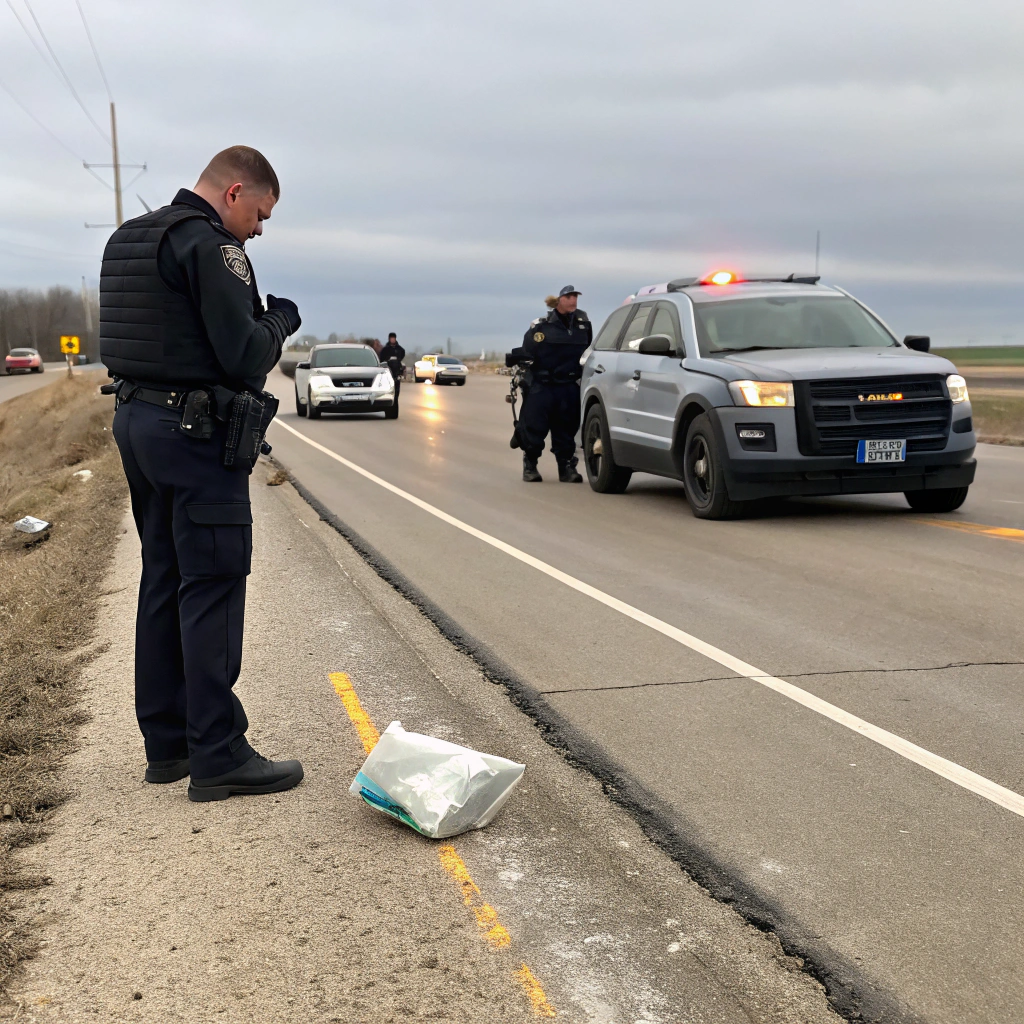 AI generated image by Red Panda AI: fentanyl in fort calhoun, nebraska found in a traffic stop