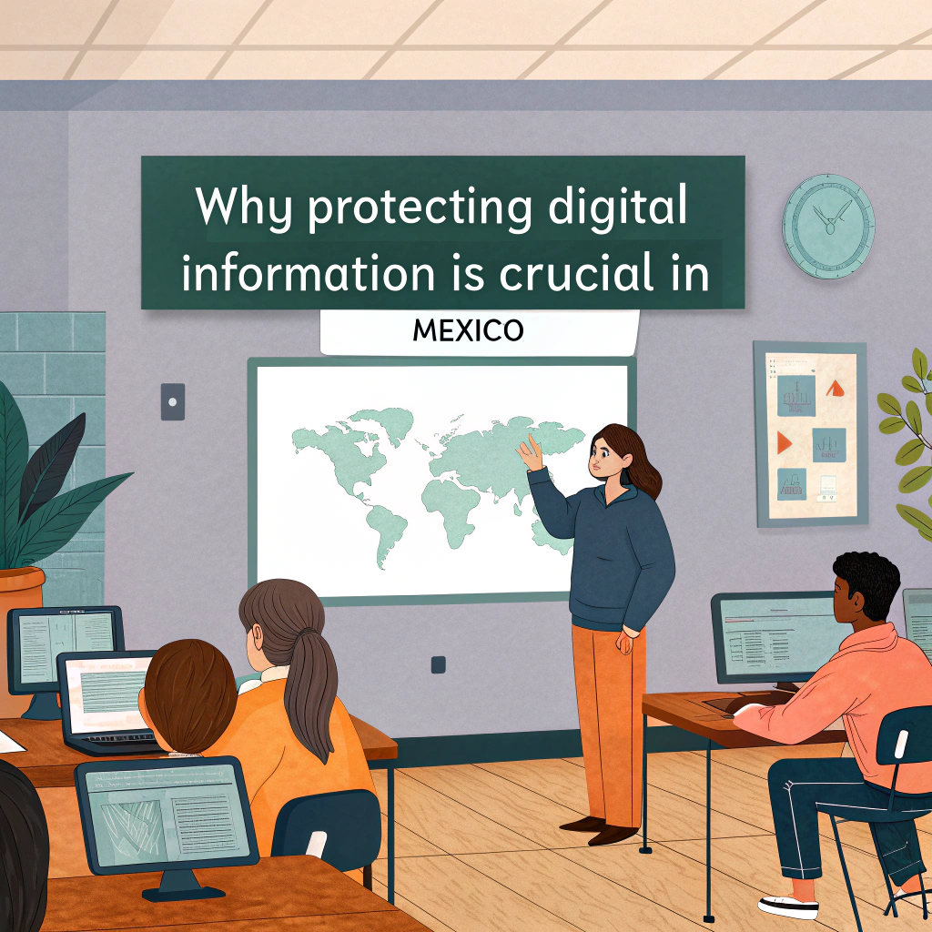 AI generated image by Red Panda AI: Hola, bienvenidos a este curso sobre ciberseguridad. Hoy veremos por qué proteger la información digital es crucial en México, con casos reales que nos afectan.