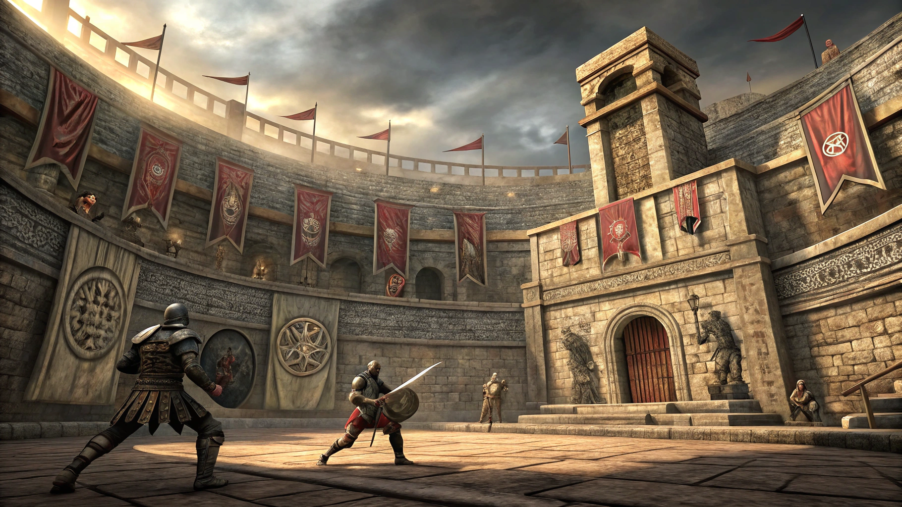 AI generated image by Red Panda AI: arena de combate elders scroll oblivion