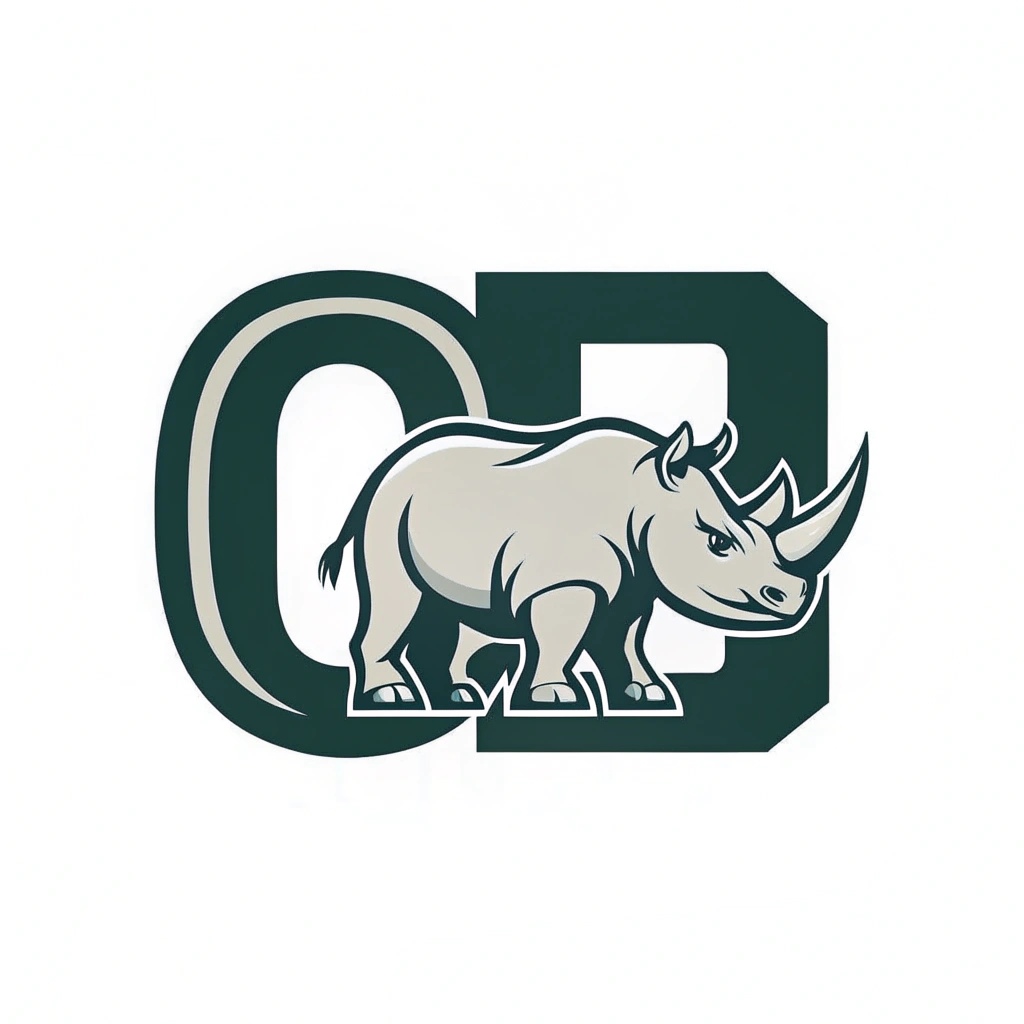AI generated image by Red Panda AI: UN LOGO CON LA PALABRA"RHINO" PERO EN ESA MISMA PALABRA QUE SALGA O TENGA LA FORMA DE UN RHINOSERONTE EN LA LETRA "O" Y EL ESLOGAN ES SPORTSWEAR ESTILO MINIMLISTA Y CREATIVO Y DEPORTIVO