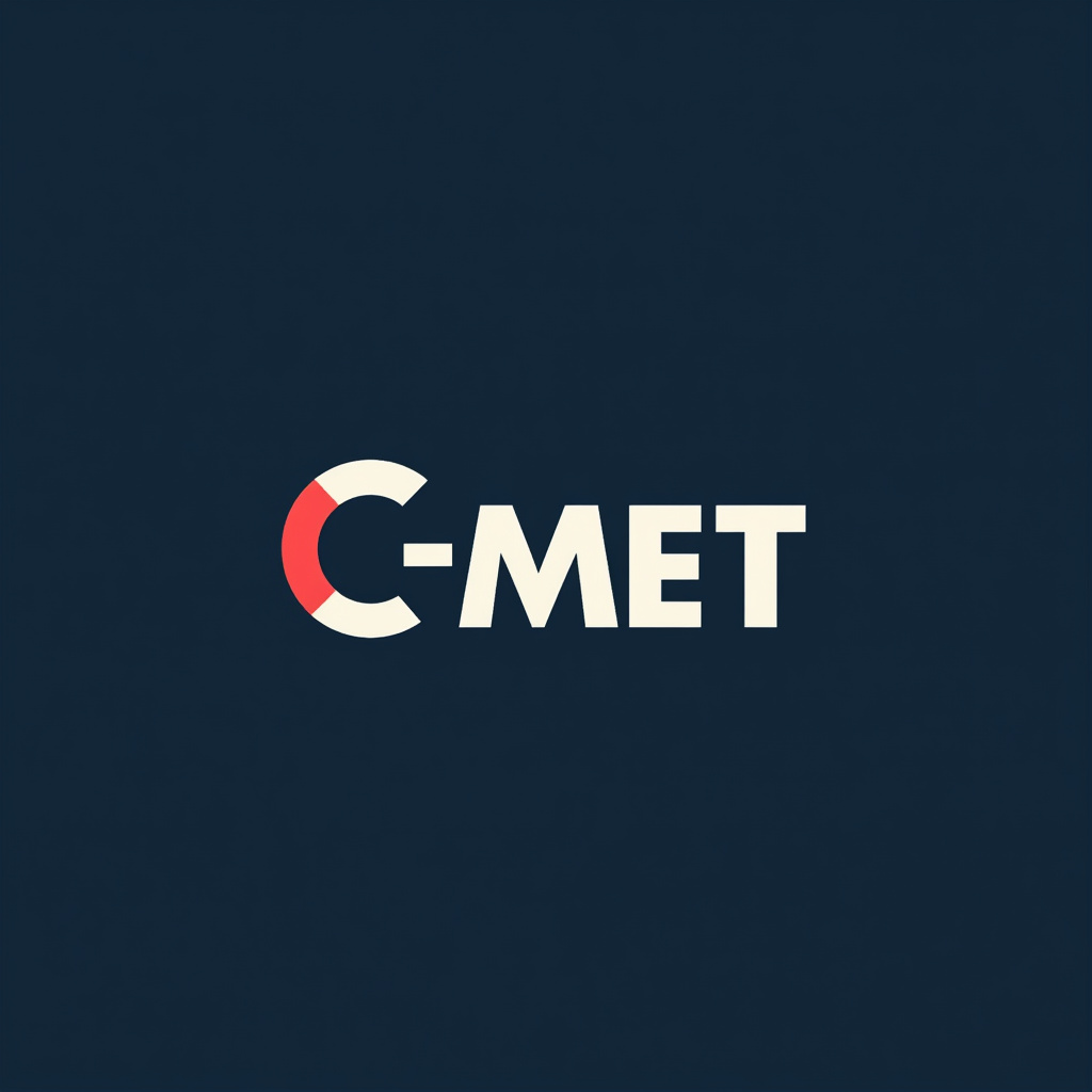 AI generated image by FLUX.1-pro: Modern Iconic minimal logo for C-MET - Cambridge Medical English Training. Bold and beautiful award winning 2023 brand design that is brilliantly executed. Clever use of negative space, designed with recogniseable flair.