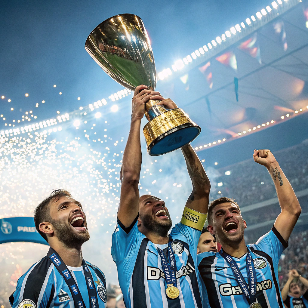 AI generated image by Red Panda AI: Grêmio campeão do mundial de clubes