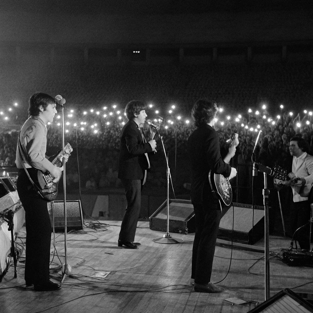 AI generated image by Red Panda AI: The Beatles concert