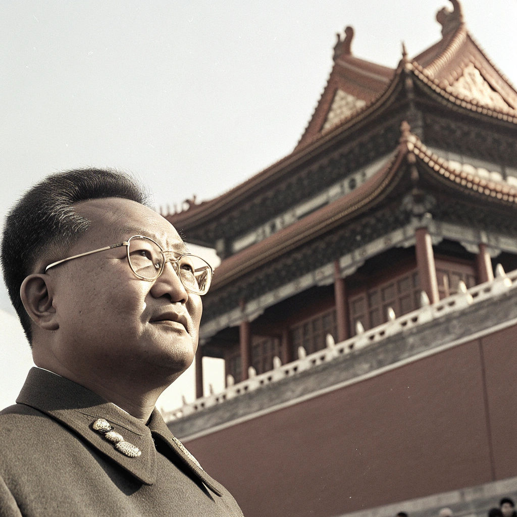 AI generated image by Red Panda AI: 设定图 1：锦州工事（1948年）场景描述：辽沈战役中的锦州战场，破败的工事掩体，泥土和砖石崩塌，背景是硝烟弥漫的天空，炮火的红光映照。地面散落国军装备：破损的步枪、弹壳、撕碎的军旗。前景是年轻的马天行（32岁），穿国军军装（灰绿色，肩章有九连标志），手攥“七曜之徽”，眼神迷茫而坚韧，身后是张大刚，脸沾血污，惊恐地喊“守不住了”。远处，工事塌陷的裂缝象征历史裂变。氛围：混乱、压抑，炮火与烟尘交织，突出战争的残酷和马天行的存活奇迹。细节：军徽：青铜质地，刻“马天行，第九连”，表面有血迹和锈斑，散发微光（暗示实验装置）。背景：远处的锦州城废墟，隐约可见燃烧的房屋，象征历史被改写的开端。色调：灰黄与暗红，营造战争的沉重与荒诞的预兆。