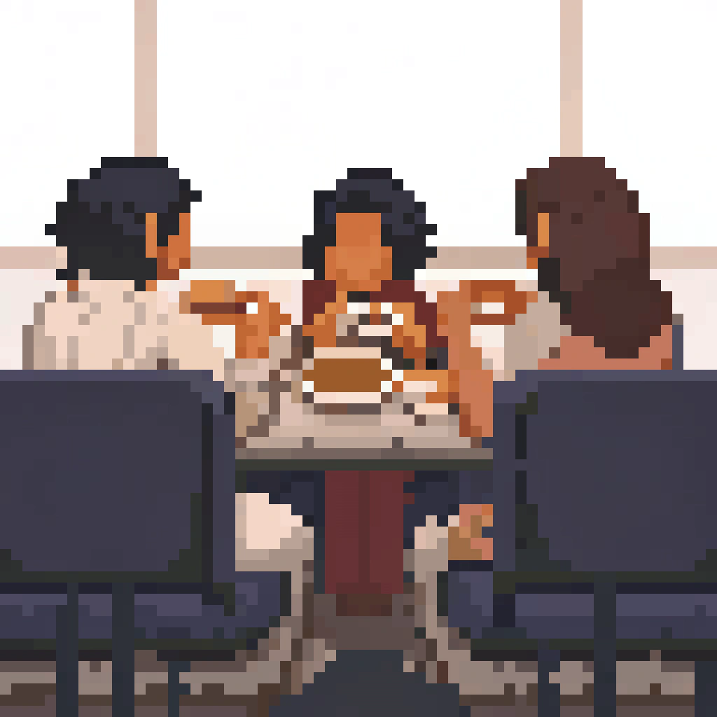 AI generated image by Red Panda AI: sincap alf arkadaslari ile yemek yiyor