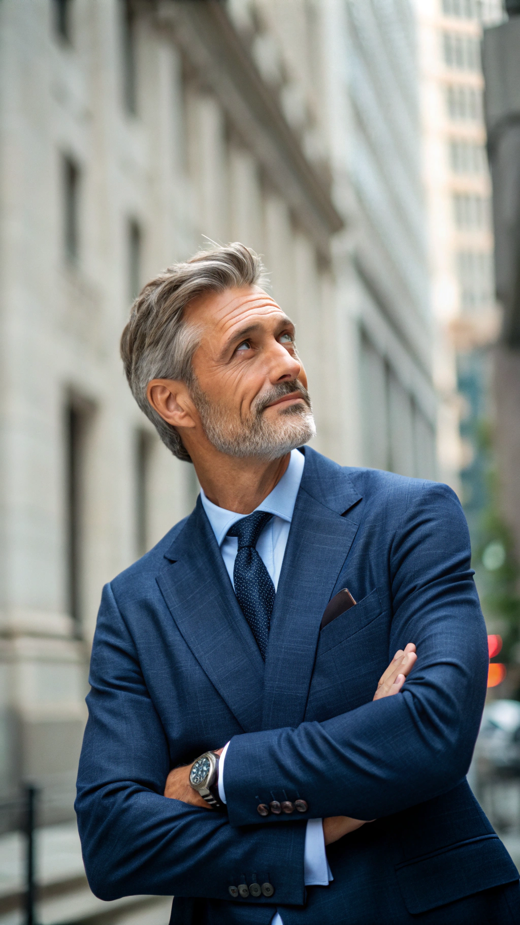 AI generated image by Red Panda AI: Portrait photography, handsome man from Europe and America, mature and composed, Wall Street, confident and charismatic, 8K, best image quality.