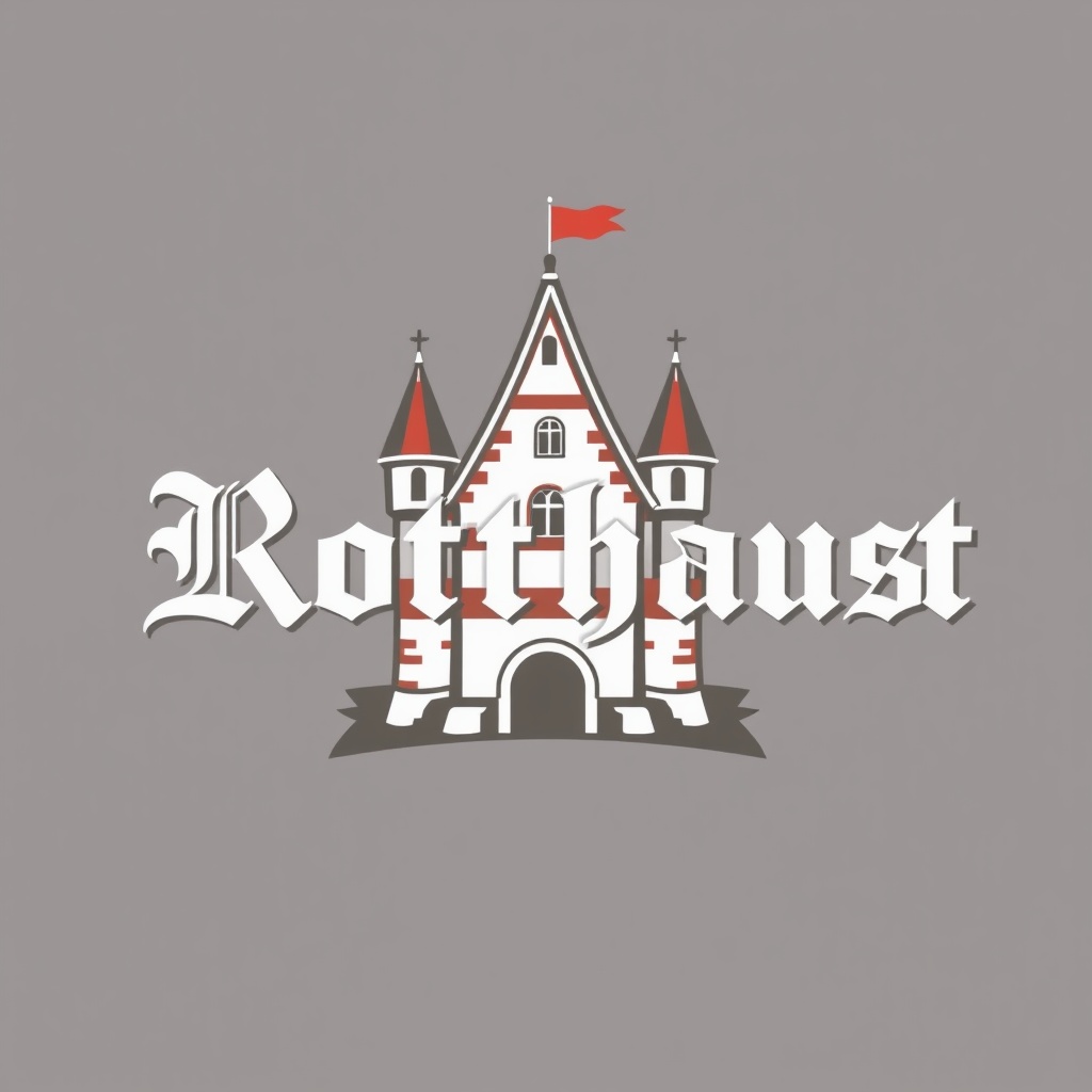 AI generated image by FLUX.1-schnell: Rothaus-Logo im Mittelalter