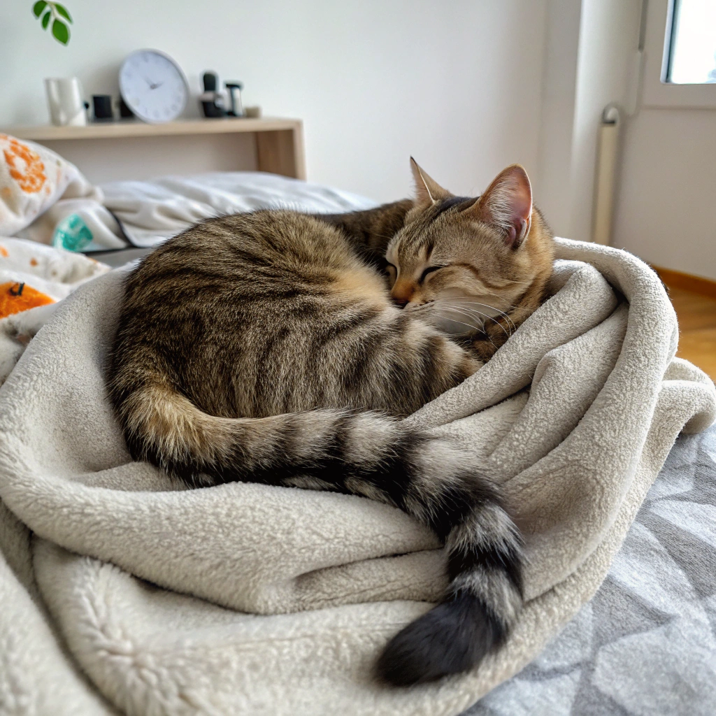 AI generated image by Red Panda AI: gato durmiendo