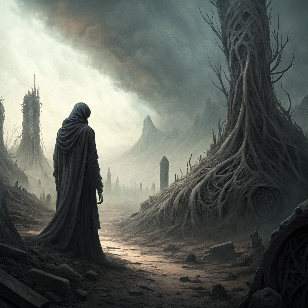 AI generated image by Red Panda AI: Death, Zdzisław Beksiński style