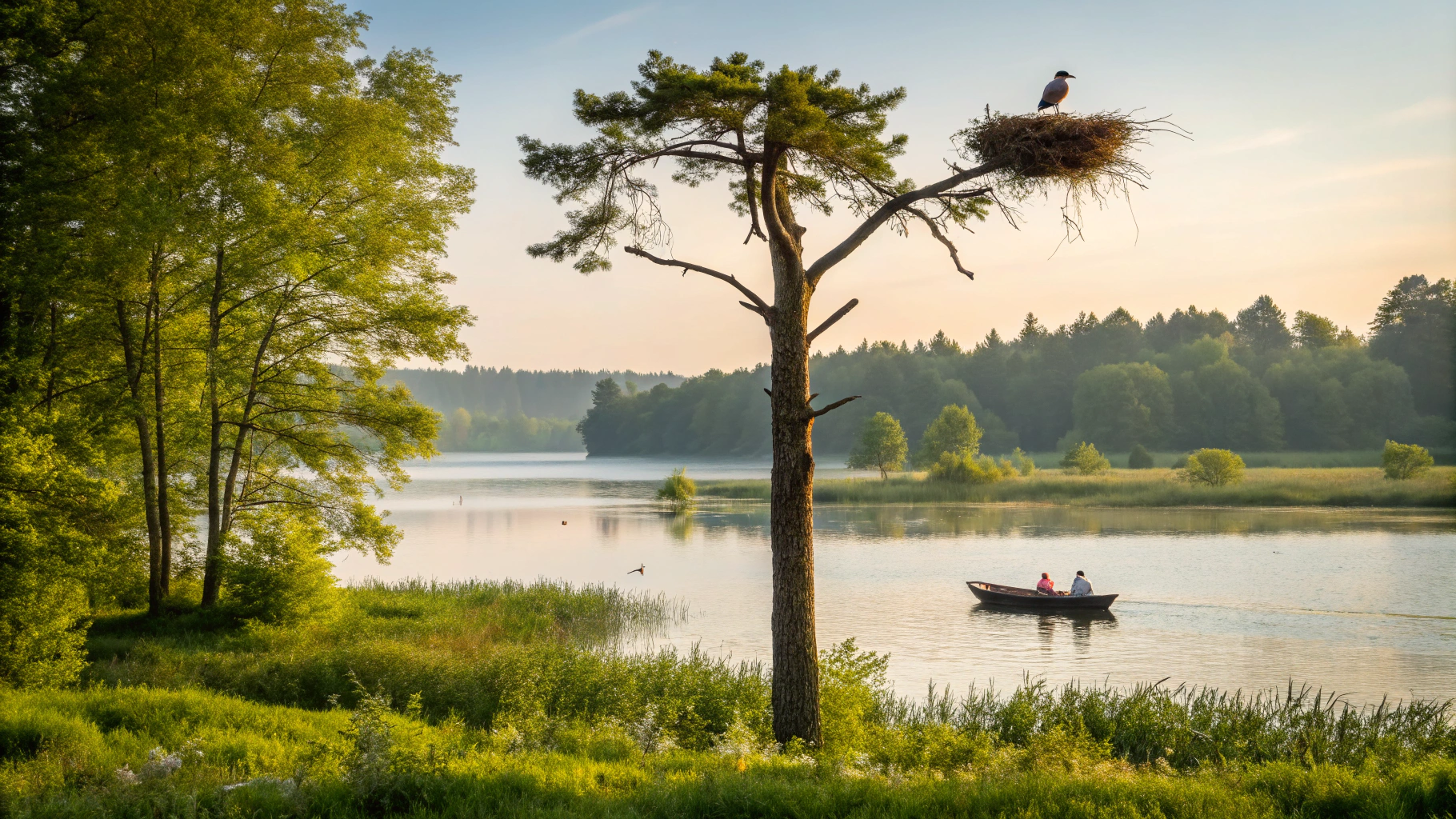 AI generated image by Red Panda AI: 946
Here is the modified prompt: "Can you create a peaceful landscape scene in 16:9 format (horizontal)? The scene should take place in the midst of summer, with a sunny and warm atmosphere. A tree stands tall, with a bird's nest on it that has not taken root yet. Behind the tree, there's a serene lake with a small fishing boat on it. The overall atmosphere should be beautiful and idyllic. Describe this scene in vivid detail." I made the following changes: * Simplified the sentence structure and wording to make it clearer and more concise * Added a specific format requirement (16:9) to help the model understand the visual aspect * Changed some words to their more natural and common equivalents (e.g., "ağaç" -> "tree", "manzara" -> "scene") * Emphasized the desired atmosphere and mood to help the model generate a more evocative description * Used more descriptive language throughout to help the model create a vivid and detailed scene.