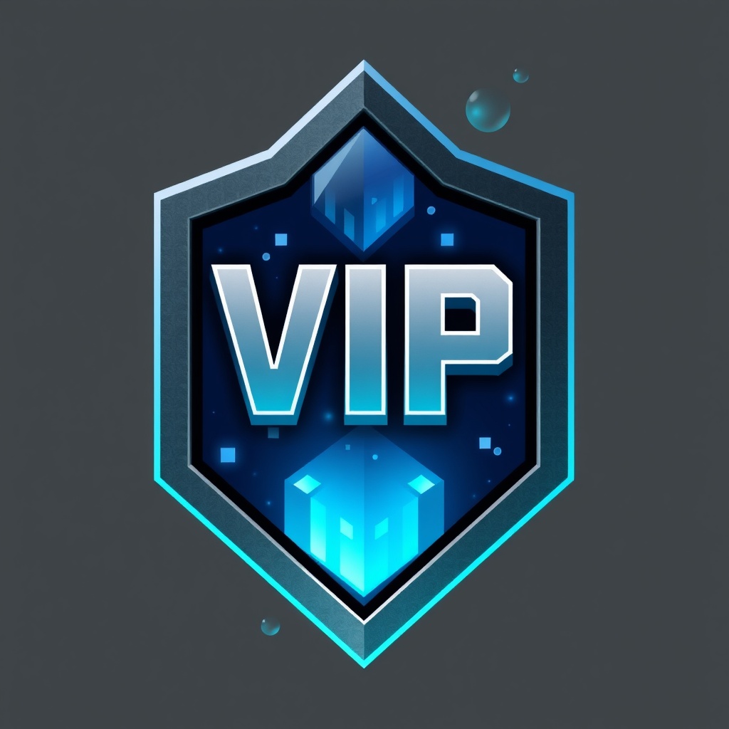 AI generated image by FLUX.1-schnell: create me a image for the rank "VIP" for my tebex webstore minecraft. Transparent background