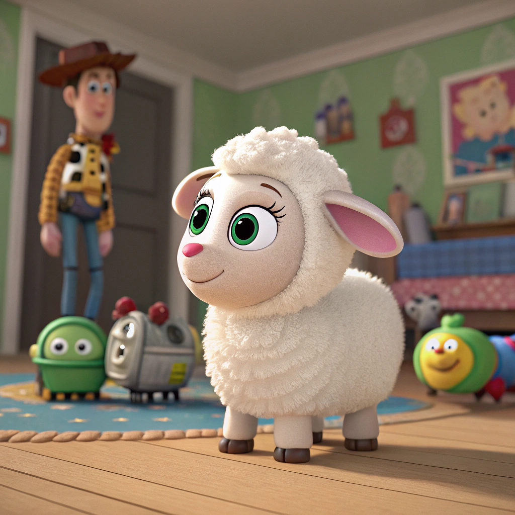 AI generated image by Red Panda AI: quiero generar una imagen sobre betty, la pastorcita de Toy Story