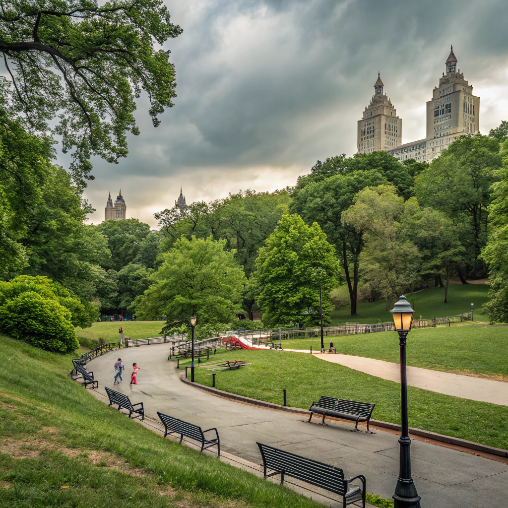 AI generated image by Red Panda AI: quiero un paisaje un parque