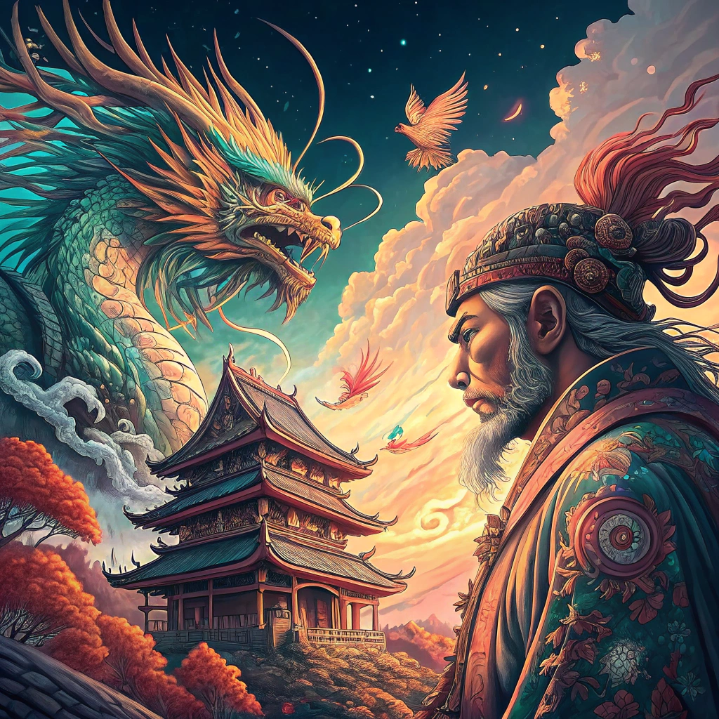 AI generated image by Red Panda AI: An illustration similar to katsuya teradas work but in color
