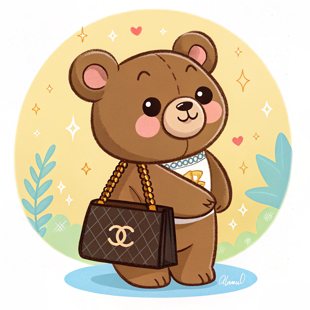 AI generated image by Red Panda AI: wearing a bag
cute bear brown furry full size disney chanel or cartoon