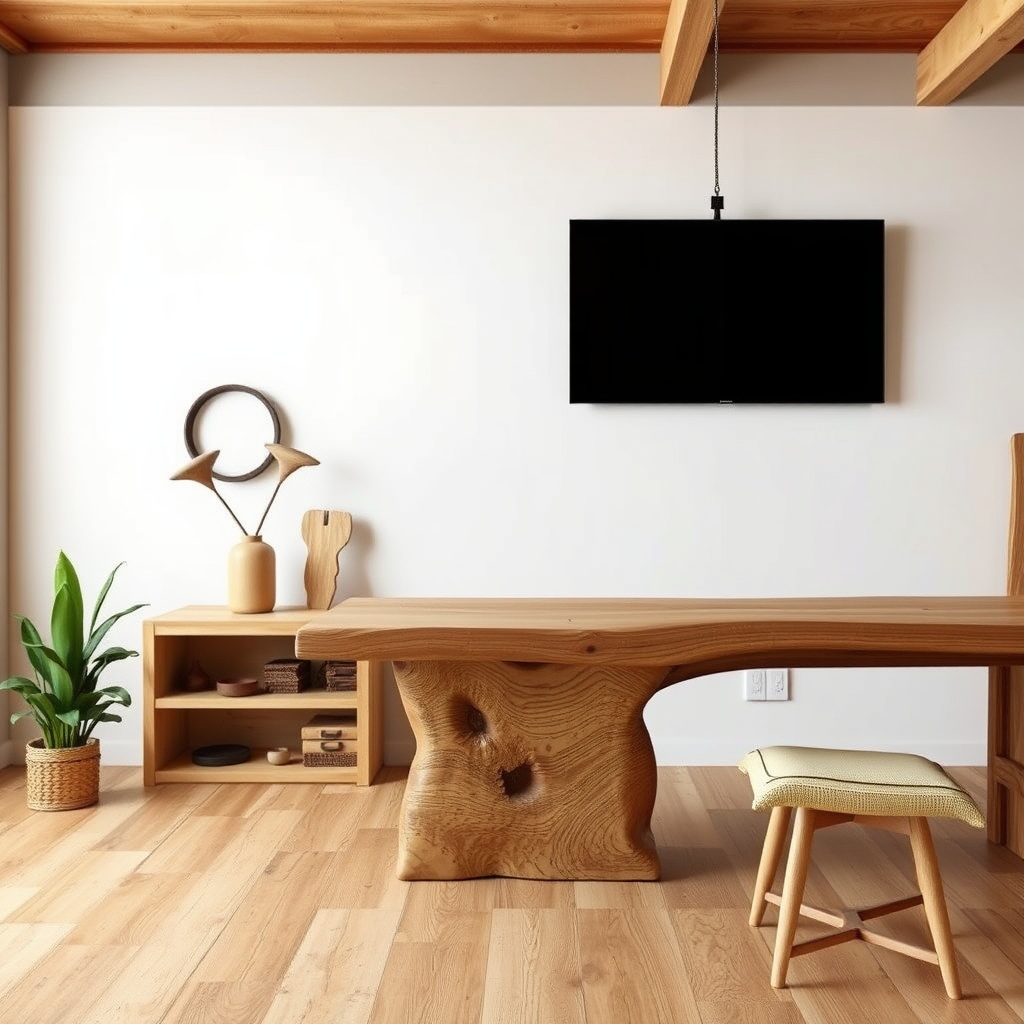 AI generated image by FLUX.1-schnell: tetredro de madera sin huecos