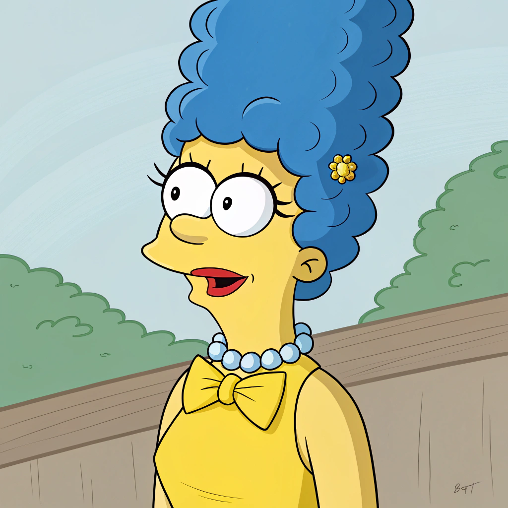 AI generated image by Red Panda AI: Marge Simpson