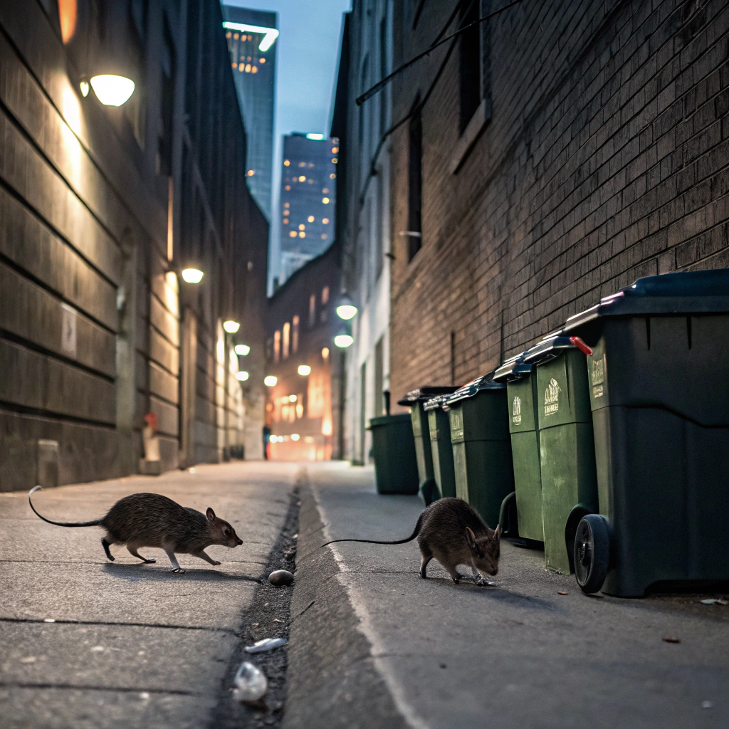 AI generated image by Red Panda AI: ratas de ciudad