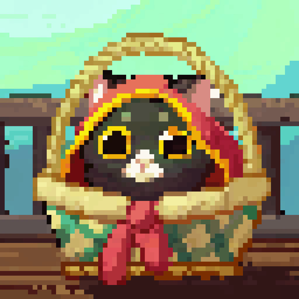AI generated image by Red Panda AI: lovely baby cat animation character with colorful wool clothes