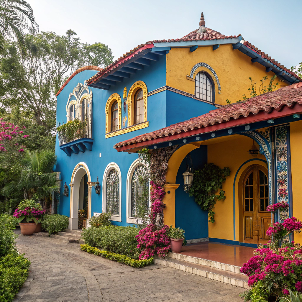 AI generated image by Red Panda AI: casa mexicana de afuera
