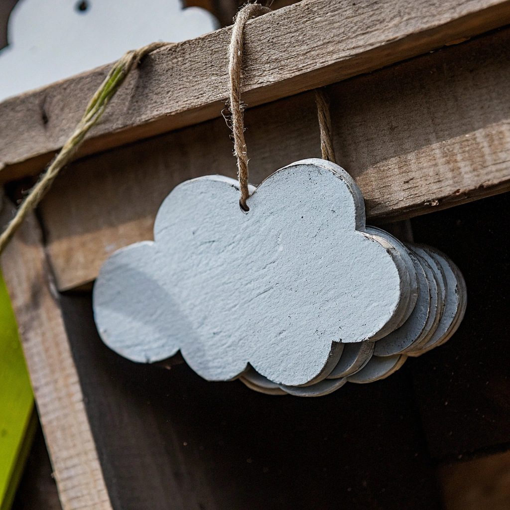 AI generated image by Red Panda AI: a cloud of soft, somewhat rough, light blue-gray cardboard, medium quality