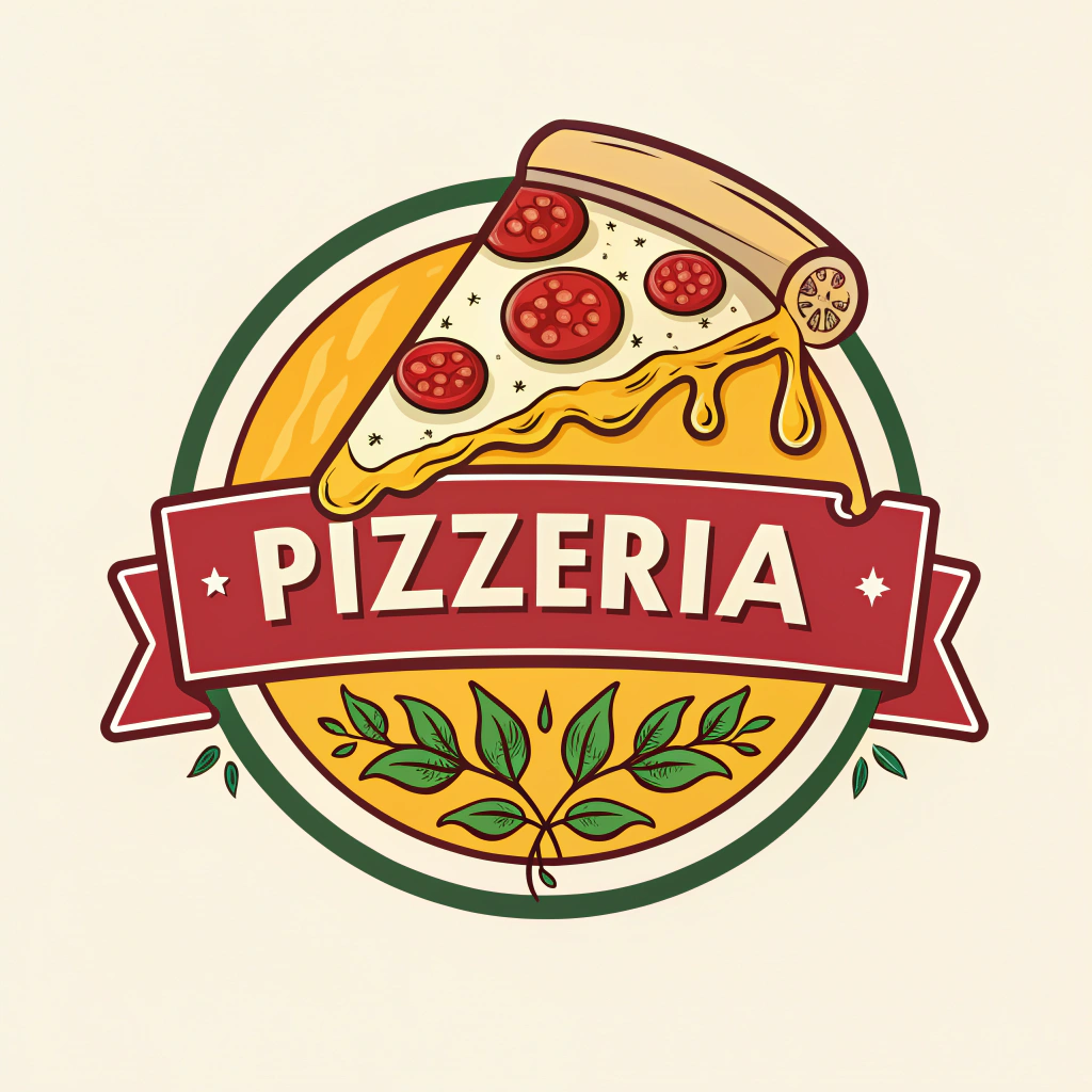 AI generated image by Red Panda AI: logo para una pizzeria
