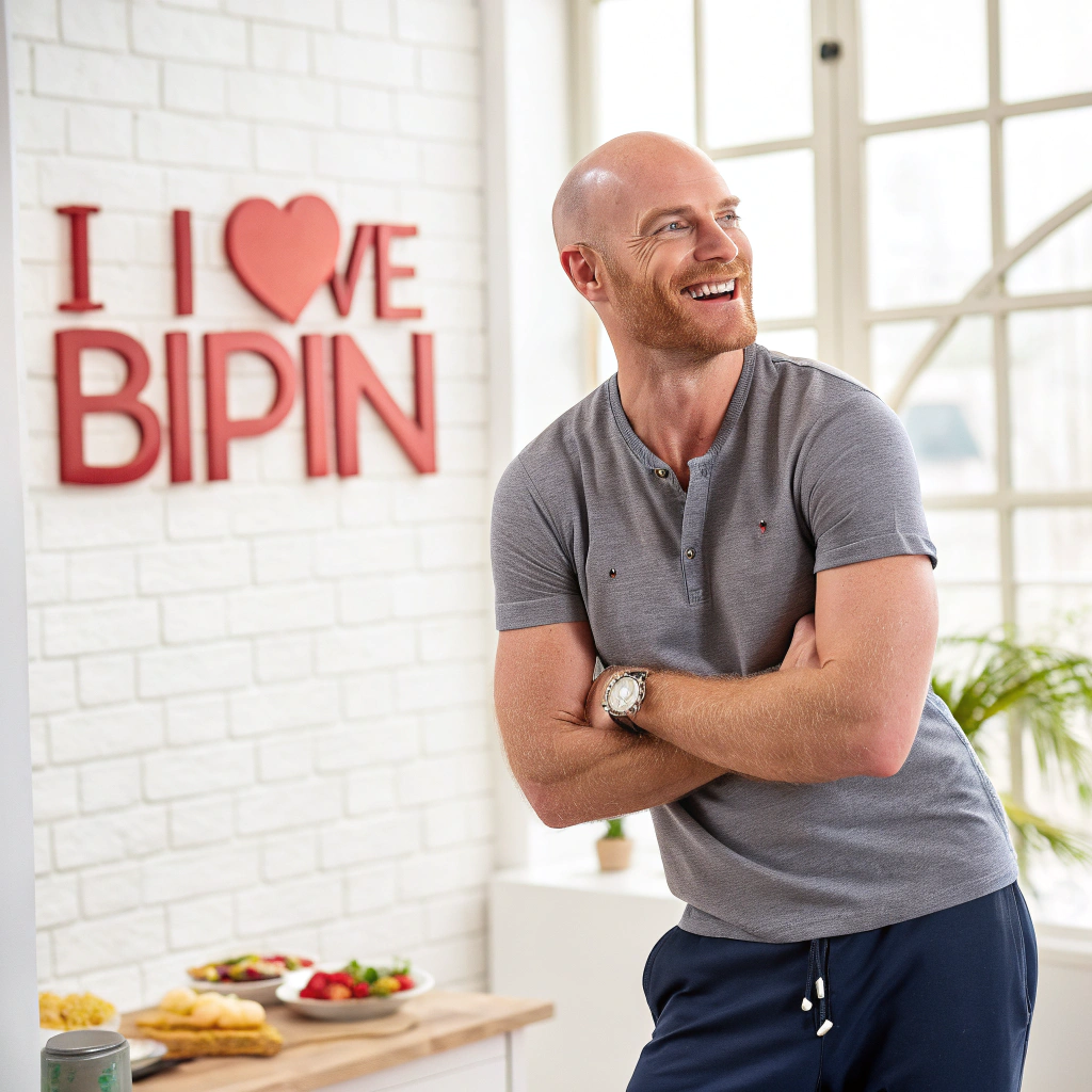 AI generated image by Red Panda AI: Jonny sins saying i love bipin