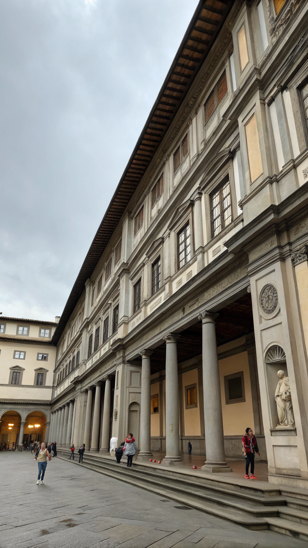 AI generated image by Red Panda AI: uffizi gallery hall exterior