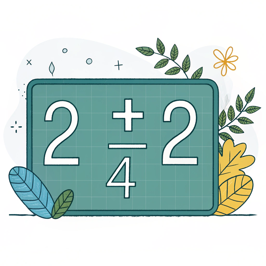 AI generated image by Red Panda AI: addition of two plus two