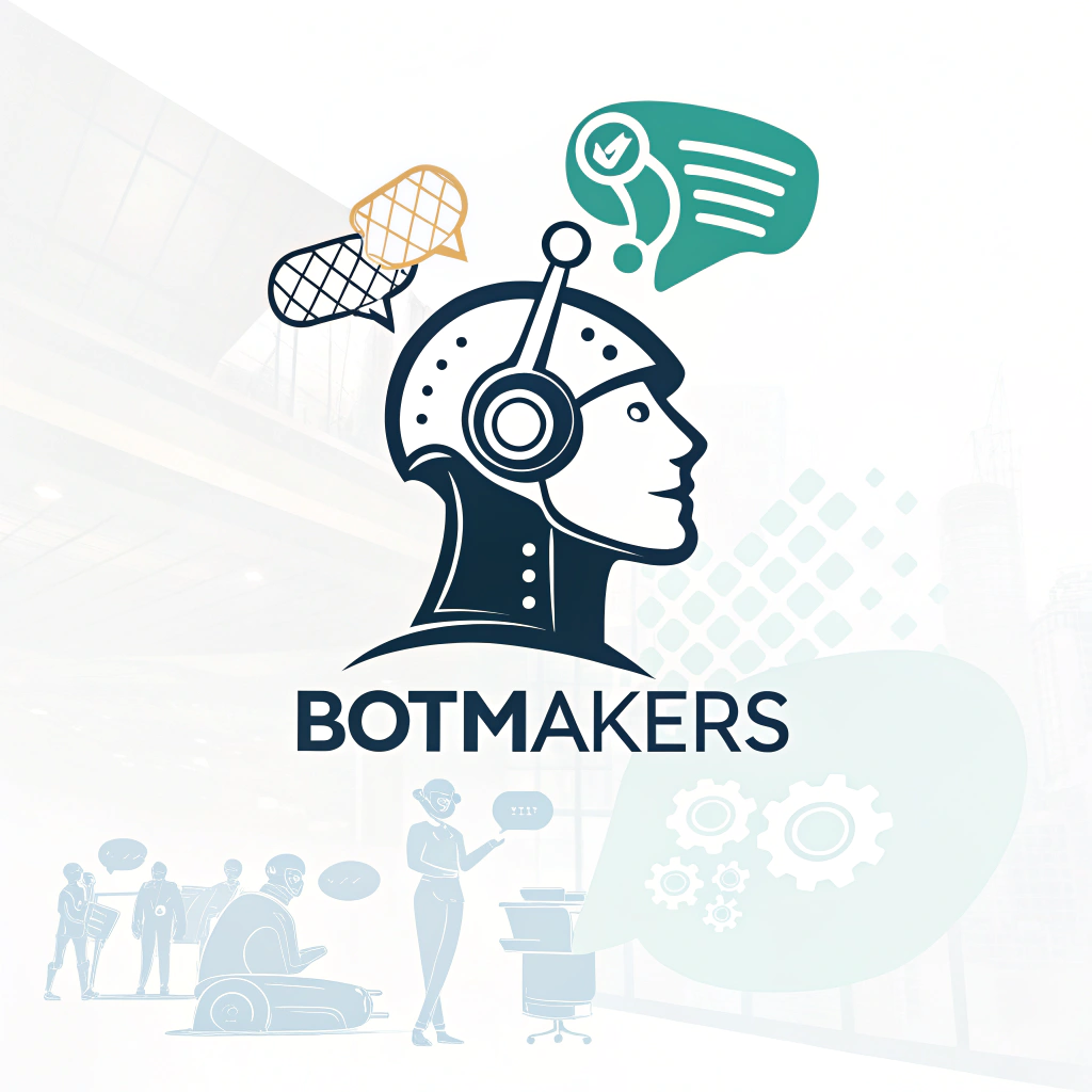 AI generated image by Red Panda AI: Logo for a chatbot development team called Botmakers