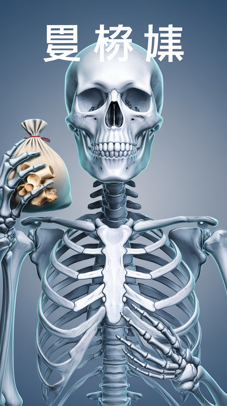 AI generated image by ideogram 2.0: 我需要做一个骨质流失的图标,能一眼看出这是骨质流失