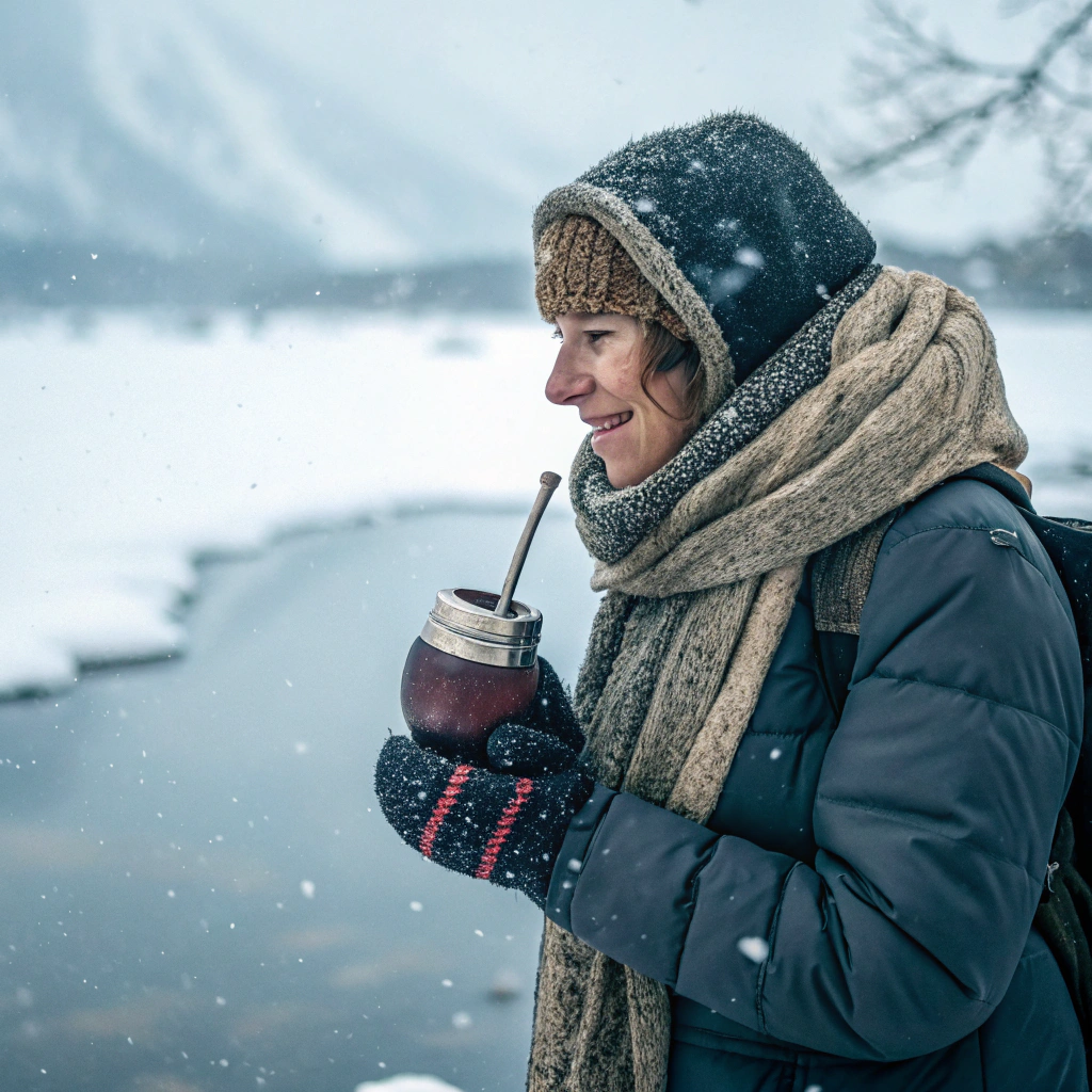 AI generated image by Red Panda AI: sub cero tomando mate