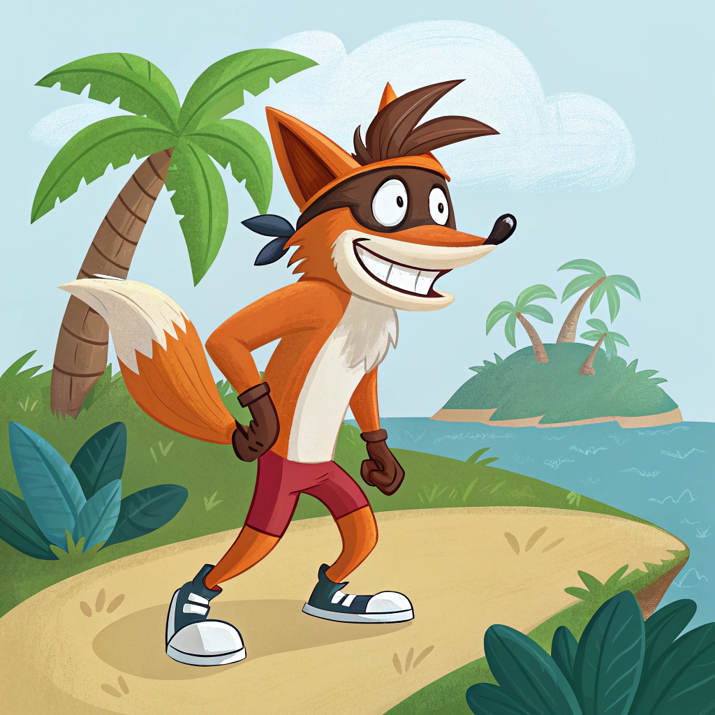 AI generated image by Red Panda AI: Crash bandicoot