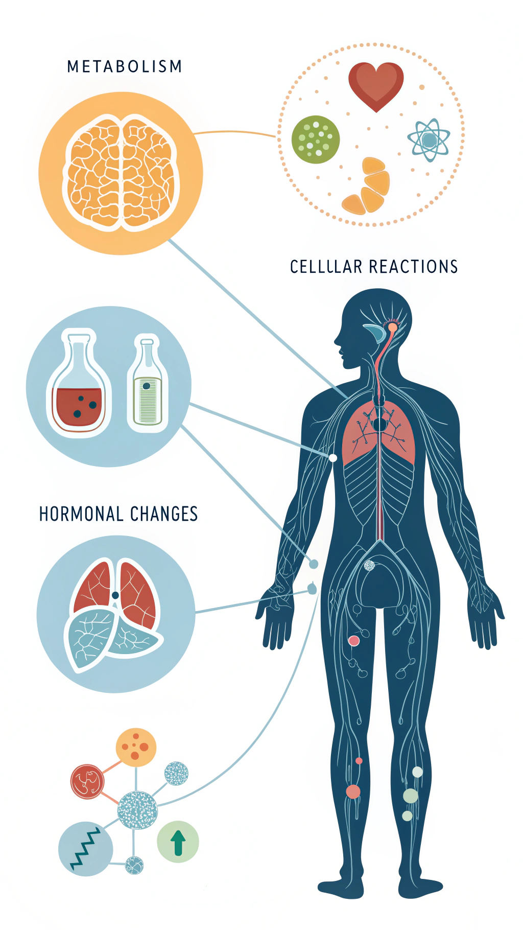 AI generated image by Red Panda AI: cambios fisicos quimicos en el cuerpo humano