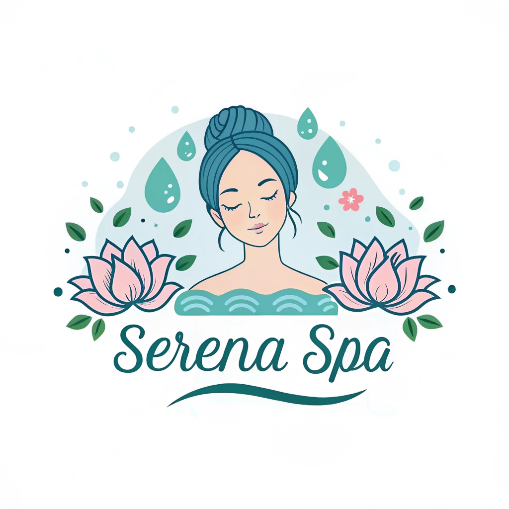 AI generated image by Red Panda AI: Crea un logo para un spa en donde aparezca una mujer