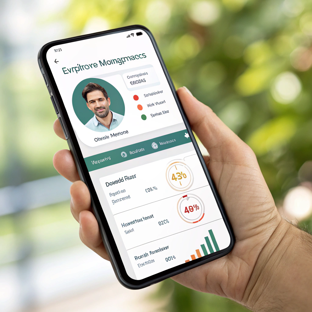 AI generated image by Red Panda AI: un mockap de gestion de epleados
